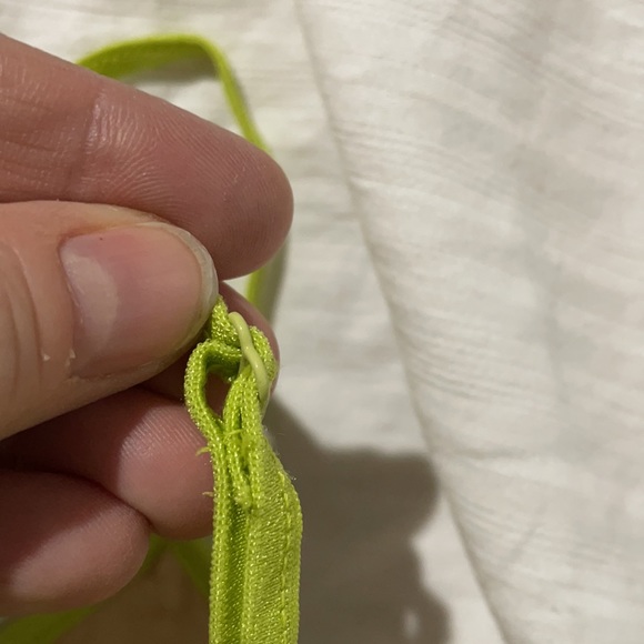 The limited L lime green tank shelf bra adjustable straps worn once euc - Picture 6 of 9
